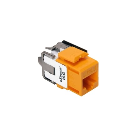 Leviton Extreme Cat6A Quickport Yellow, Connector, Channel-Rated 6110G-RY6